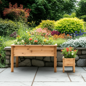 Raised Cedar Garden Planter - 36”H x 22”D x 48”W