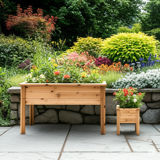 Raised Cedar Garden Planter - 36”H x 22”D x 48”W